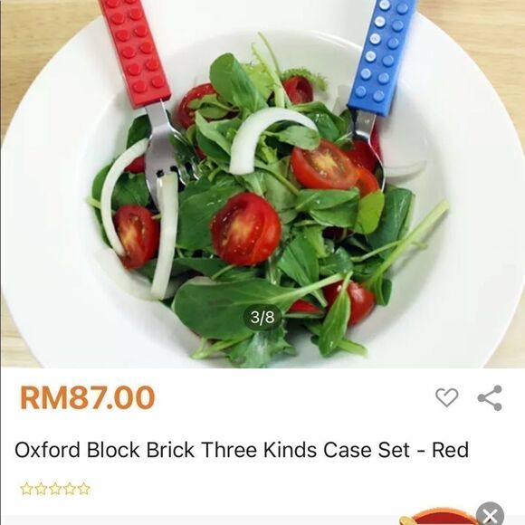 Oxford Brick Building childrens eating utensil flatware spoon fork bento… - Picture 6 of 7